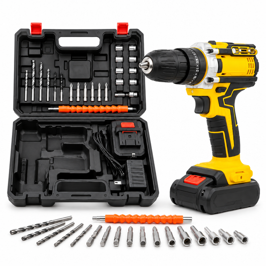 [PROMO] Taladro Inalambrico Industrial - 2 baterías + maletín + accesorios 🔥